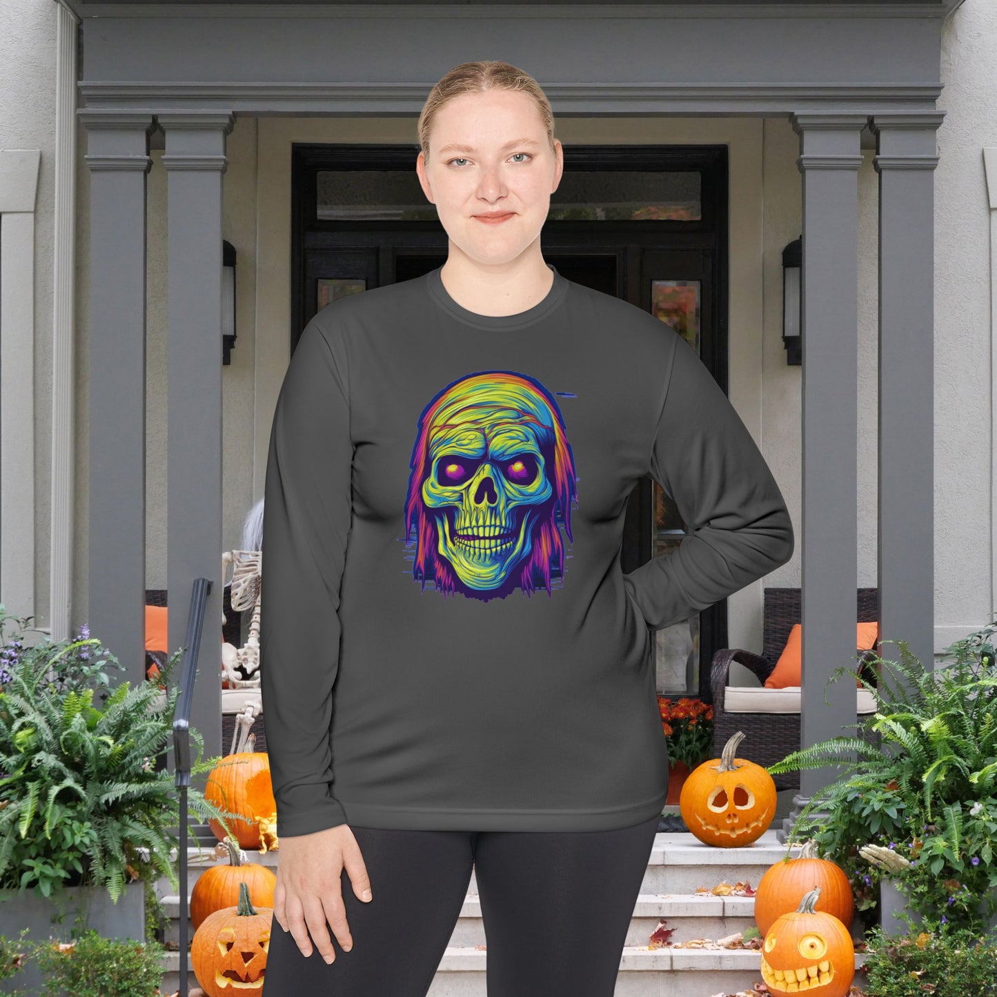 Creepy Zombie Adult Long Sleeve Tee