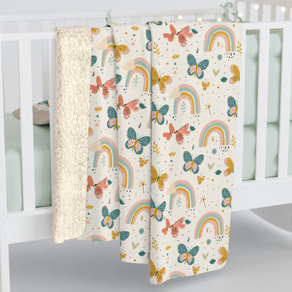 Whispering Wings & Rainbows Fleece Blanket