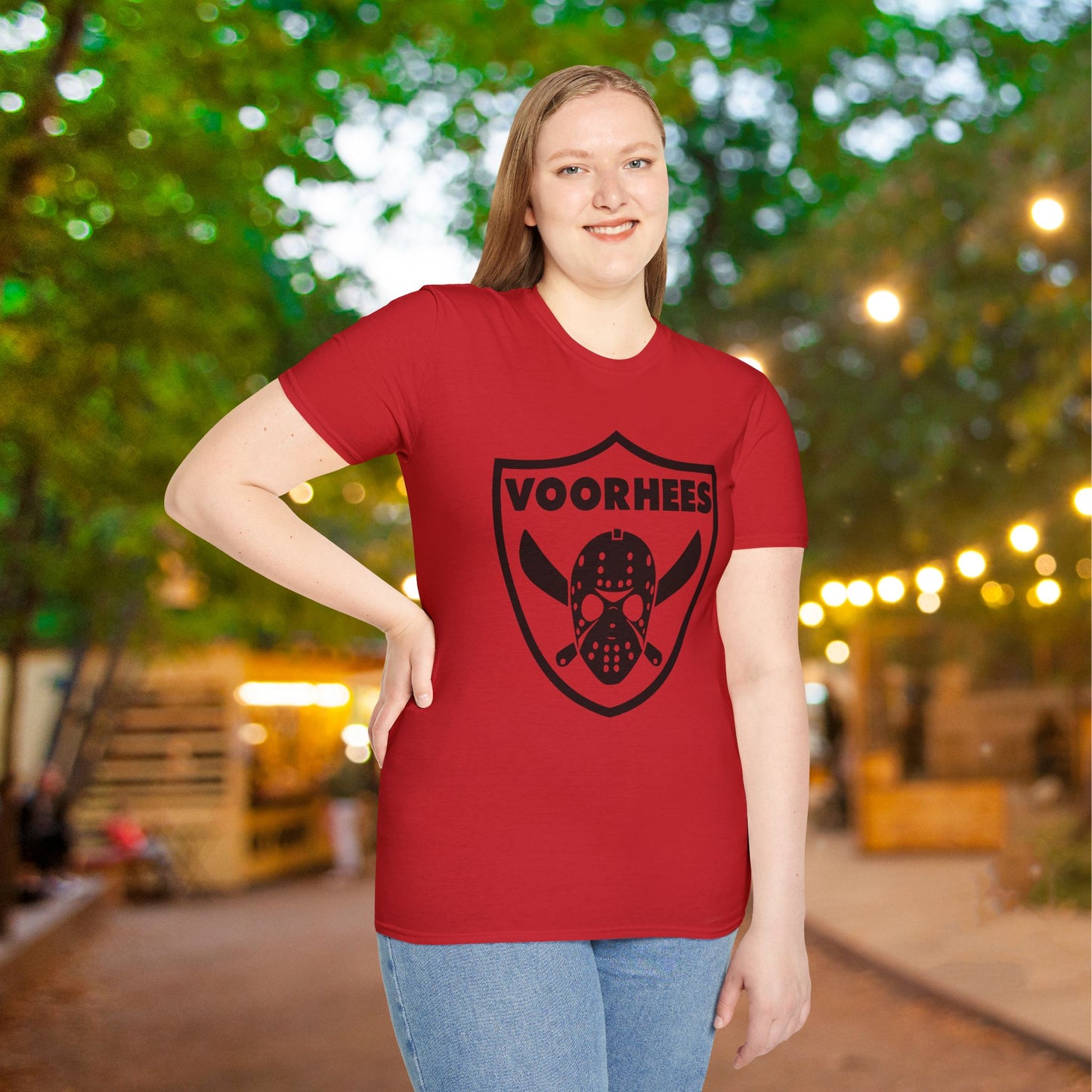 Jason Voorhees Hockey Shield Adult T-shirt