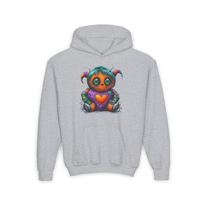 Patchwork Pumpkin Heart Youth Heavy Blend Hoodie