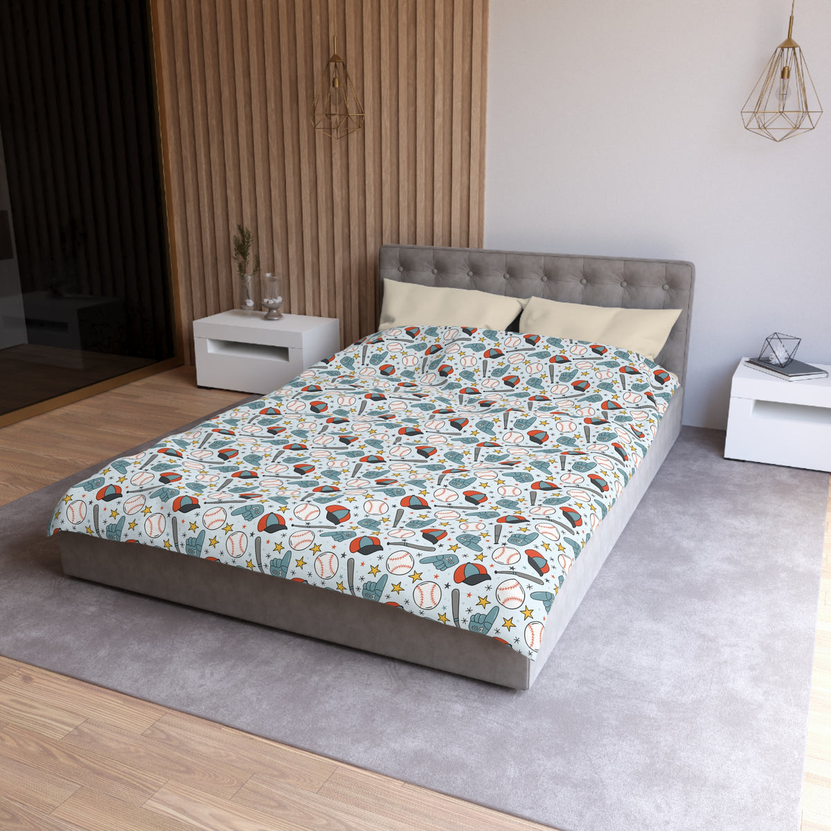 Home Run Heroes Microfiber Duvet Cover