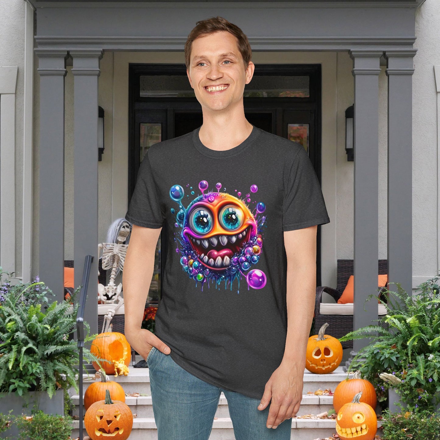 Bubbly Monster Adult T-shirt