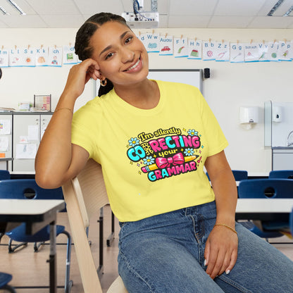 I'm Silently Correcting Your Grammar (Colorful) Adult T-shirt
