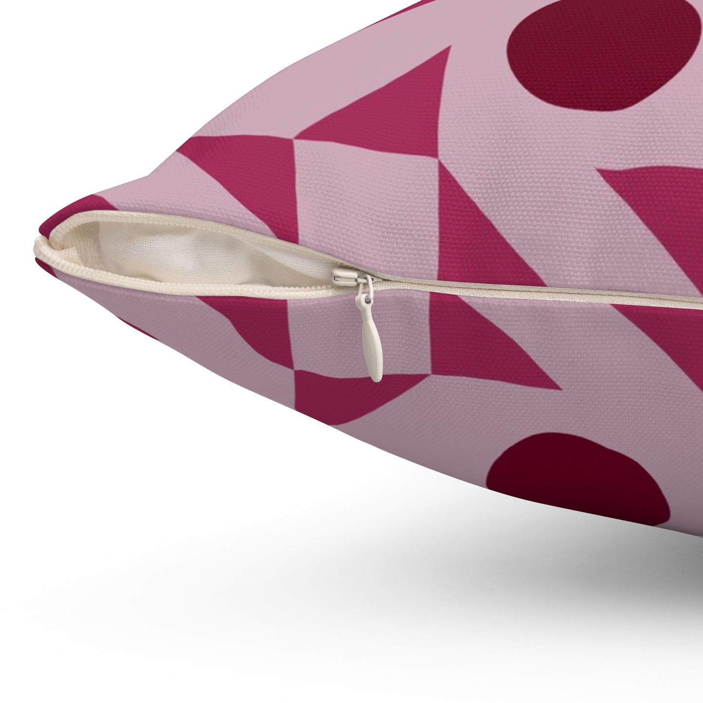 Crimson Pinwheels Throw Pillow