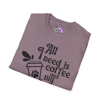 All I Need is Coffee and My Dogss Adult T-shirt