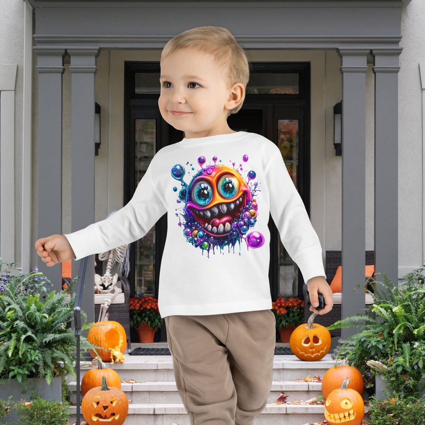 Bubbly Monster Toddler Long Sleeve Tee