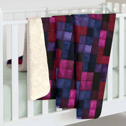 Velvet Mosaic Print Fleece Blanket