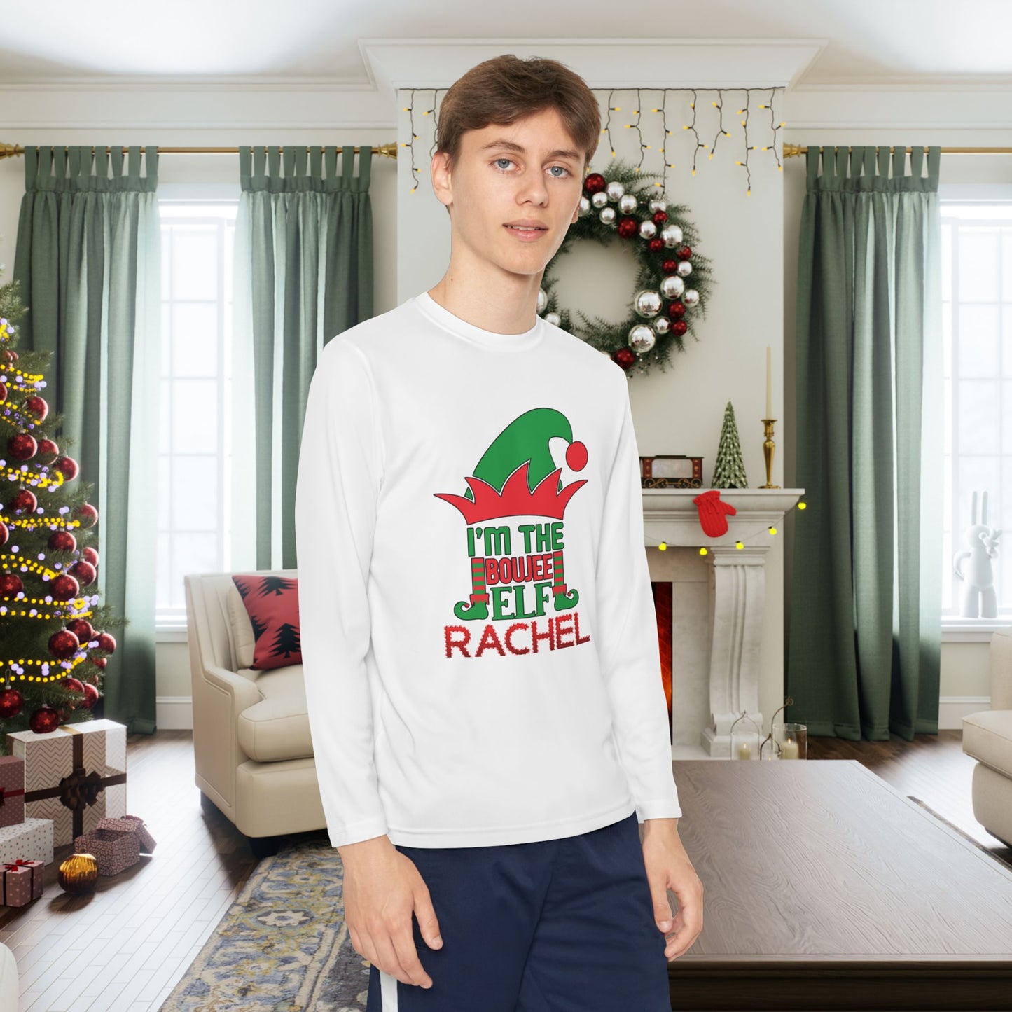 I'm The Boujee Elf Youth Long Sleeve Tee