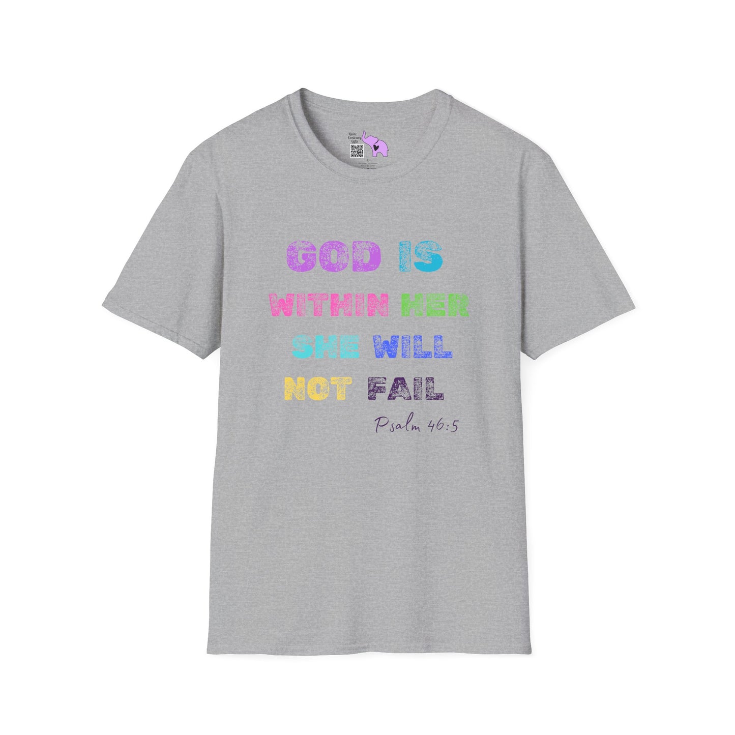 God Is Within Her She Will Not Fail Psalm 46:5 Adult T-shirt