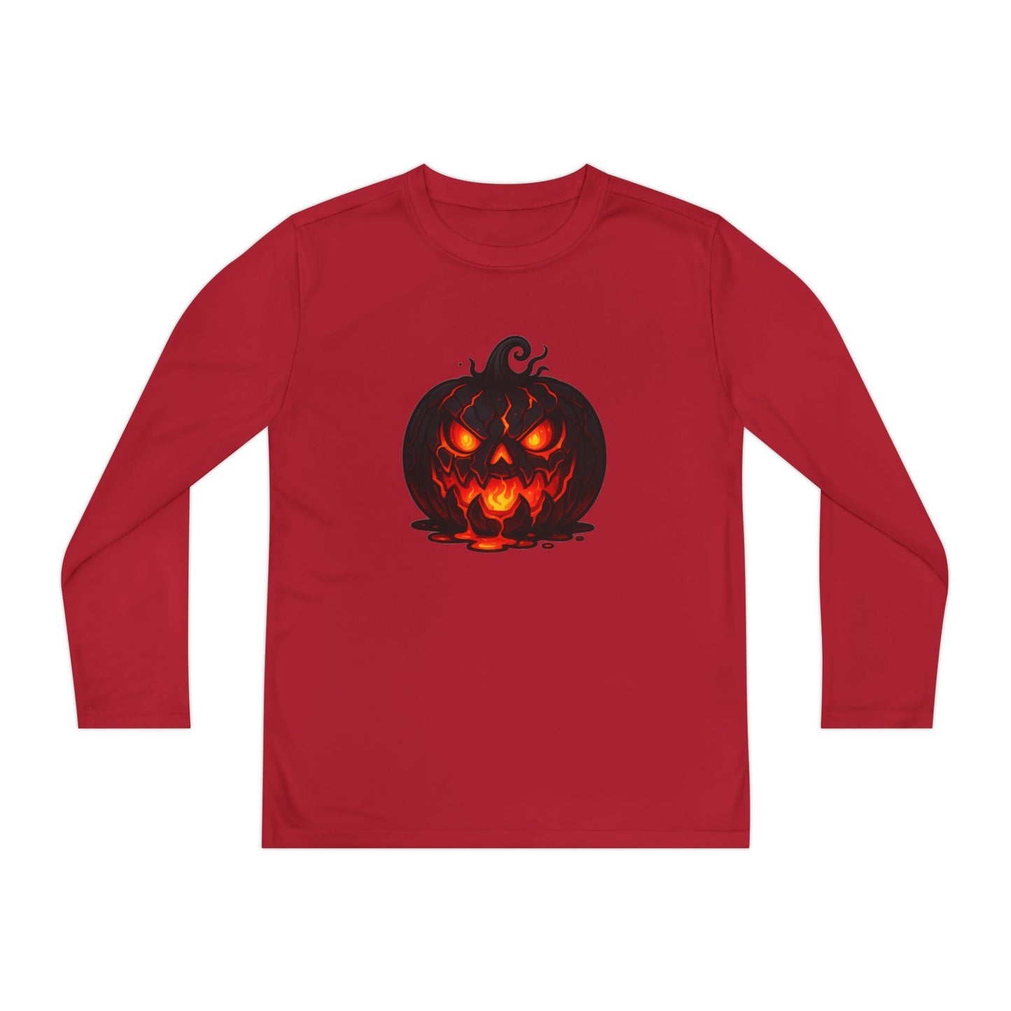 ""Inferno Jack-O’-Lantern Youth Long Sleeve Tee