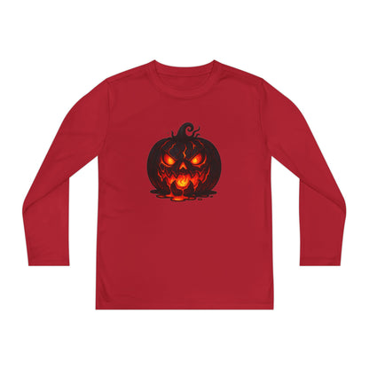 ""Inferno Jack-O’-Lantern Youth Long Sleeve Tee