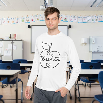 Teacher w/Apple Adult Long Sleeve Tee