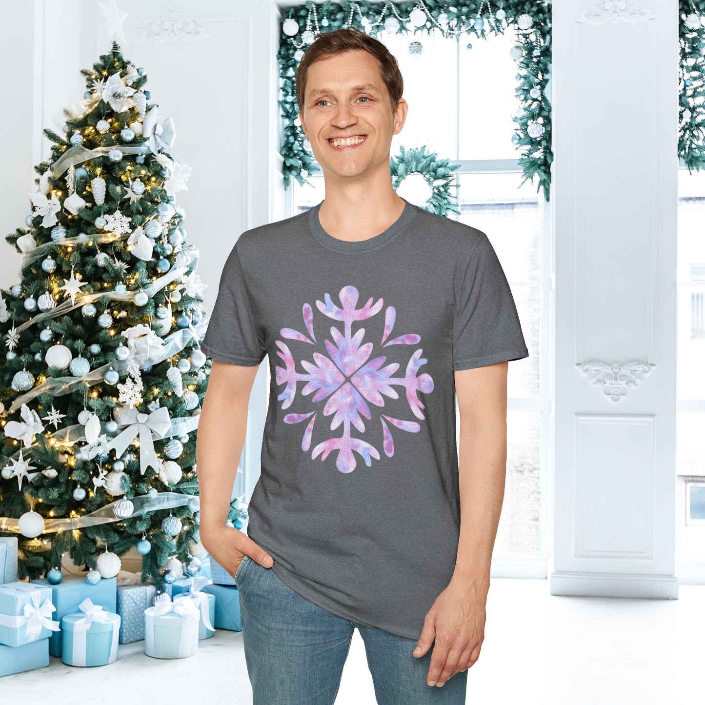 Large Snowflake 3 Adult T-shirt