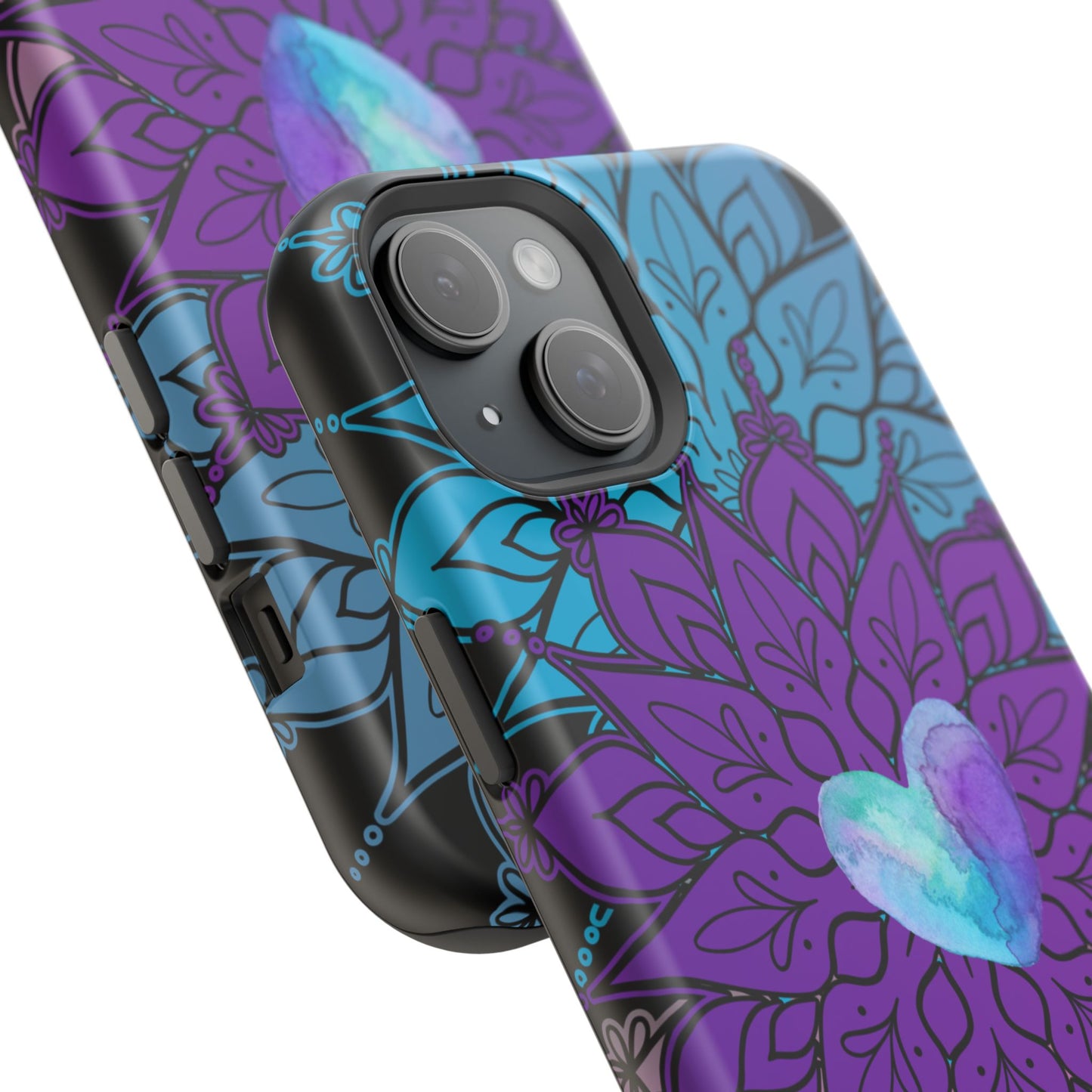 Colorful Mandala w/Heart MagSafe® Compatible Tough Case for iPhone