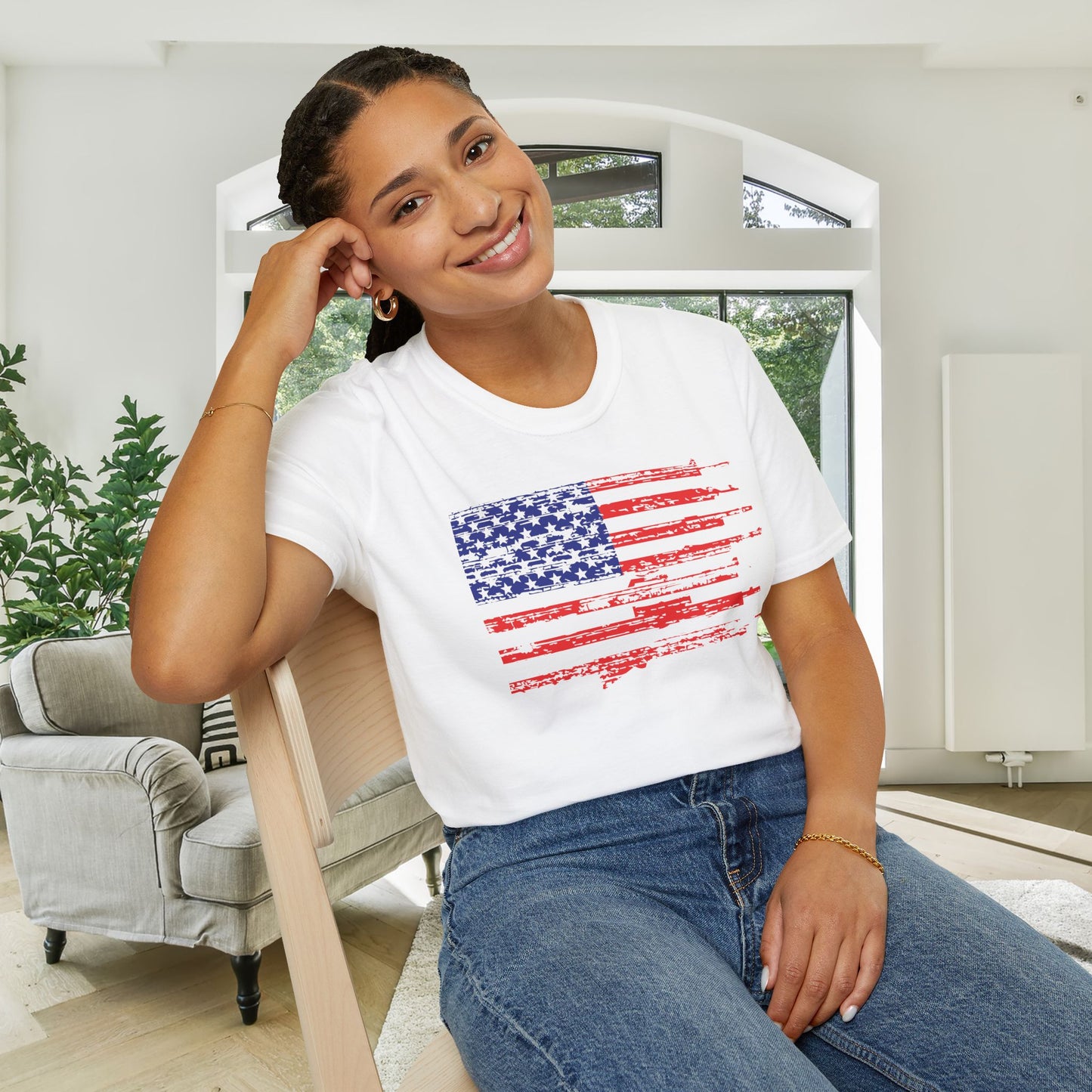Gun Flag Adult T-shirt