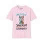 ""My Level of Sarcasm Depends on Your Level of Stupidity (Llama) Adult T-shirt