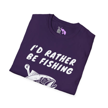I'd Rather Be Fishing Adult T-shirt