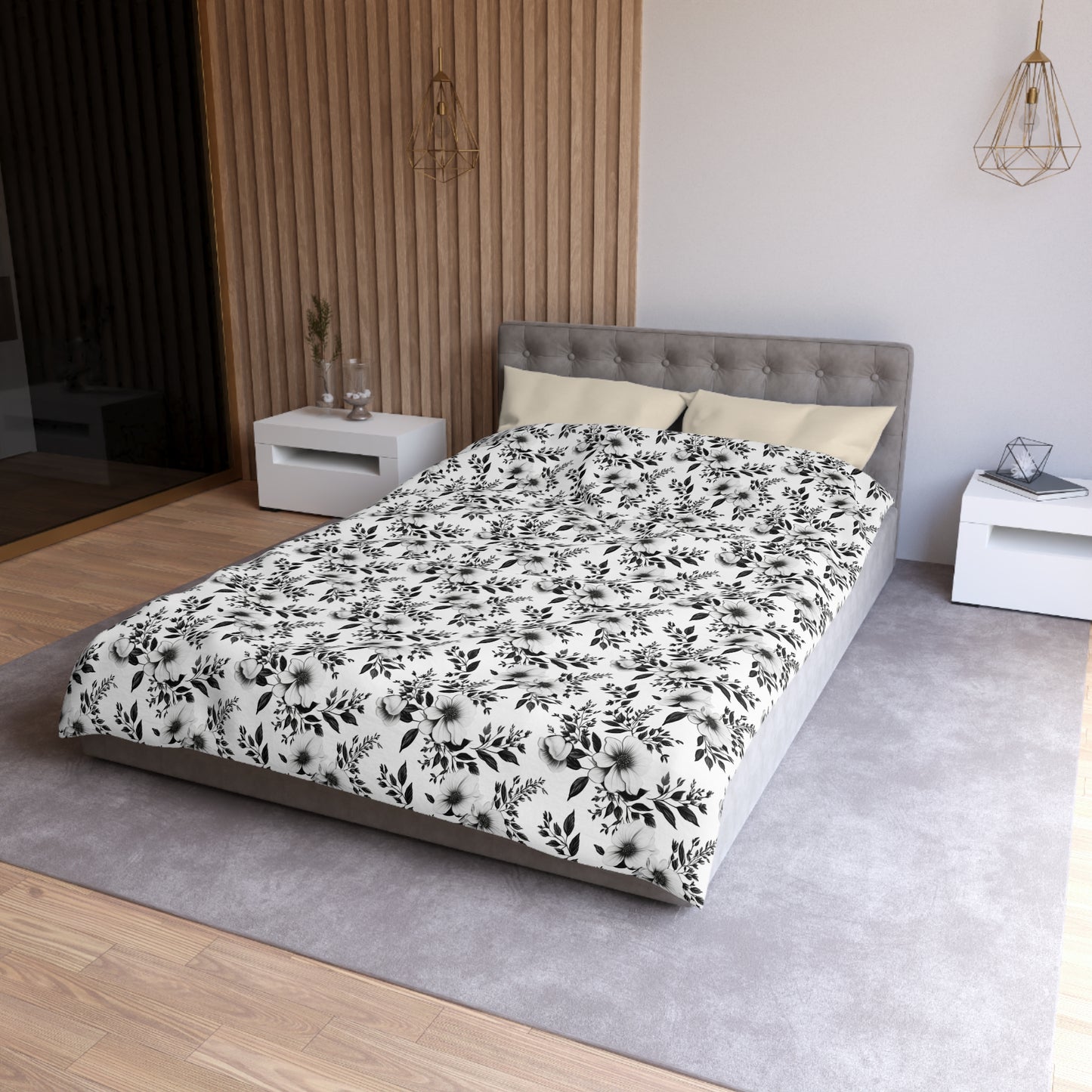 Garden Sketch Microfiber Duvet Cover