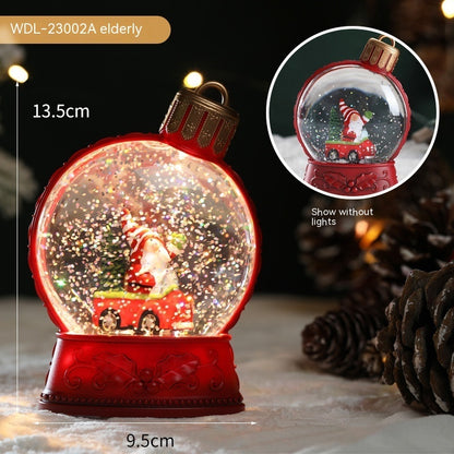 Flat Light Up Snow Globe
