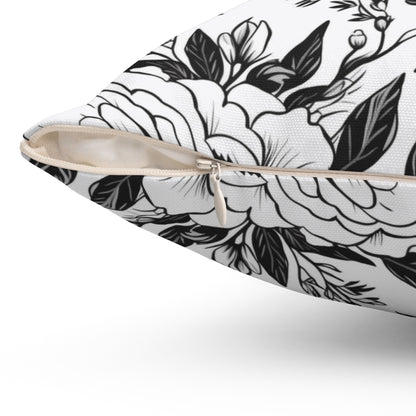 Whispering Blooms Throw Pillow