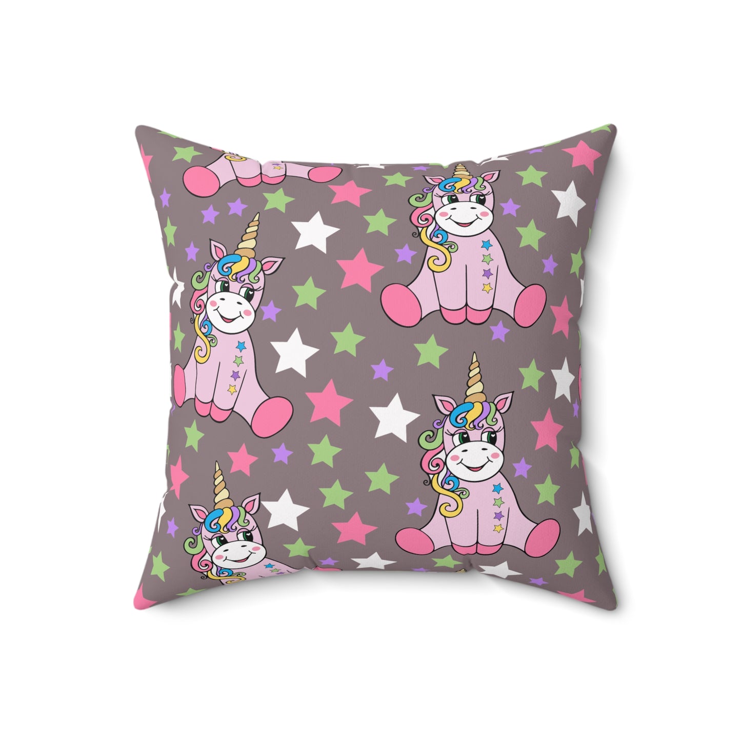 Stardust Unicorn Dreams Throw Pillow