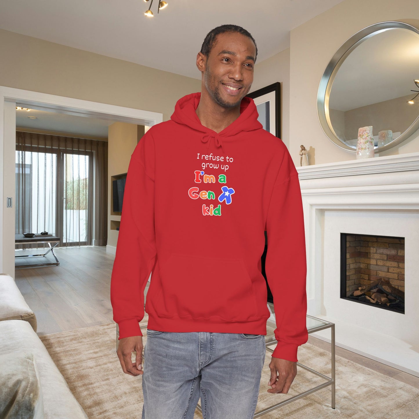 I Refuse To Grow Up I'm A GenX Kid Adult Hoodie