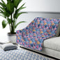 Color Pop Stitched Hearts Fleece Blanket