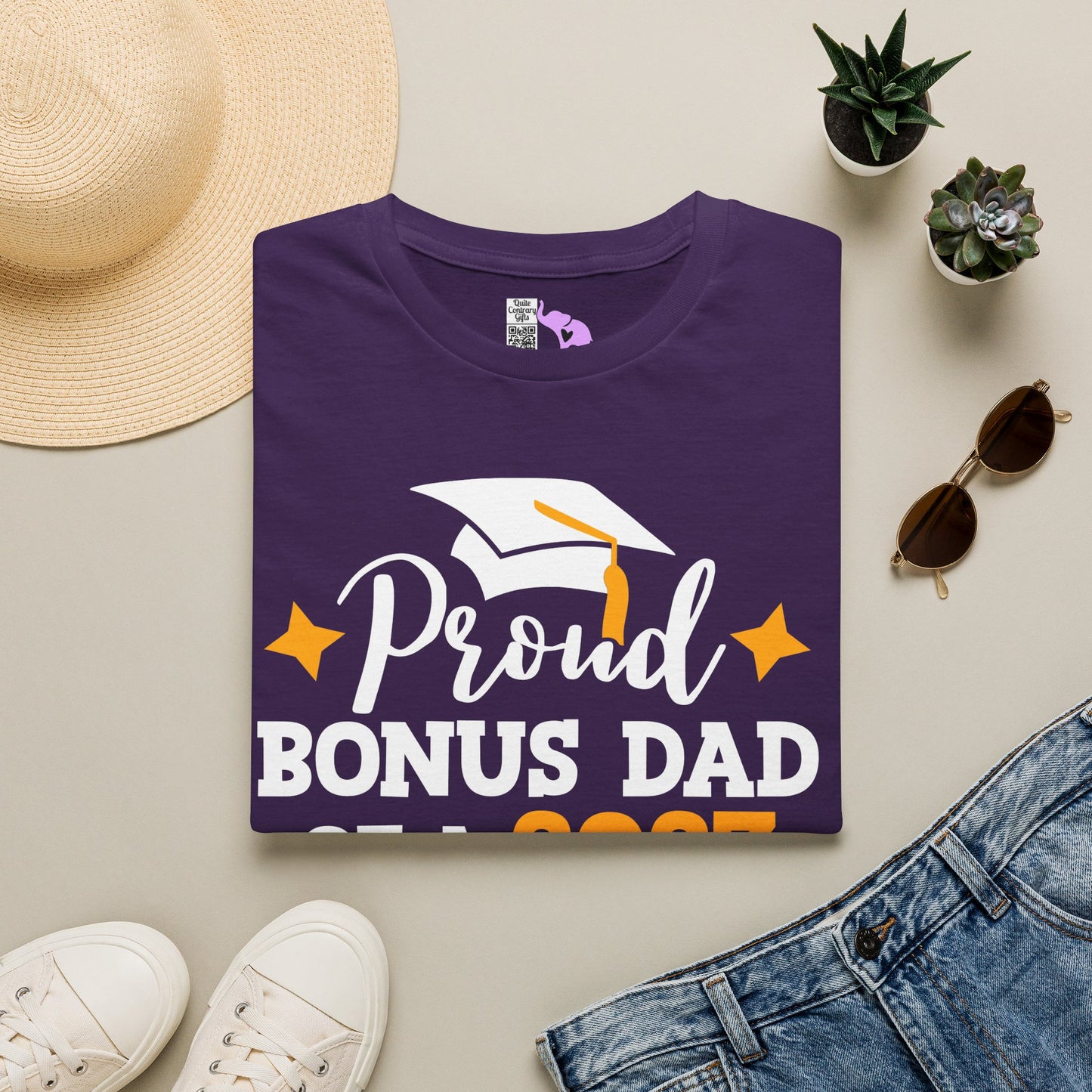 Proud Bonus Dad of a 2027 Graduate Adult T-shirt