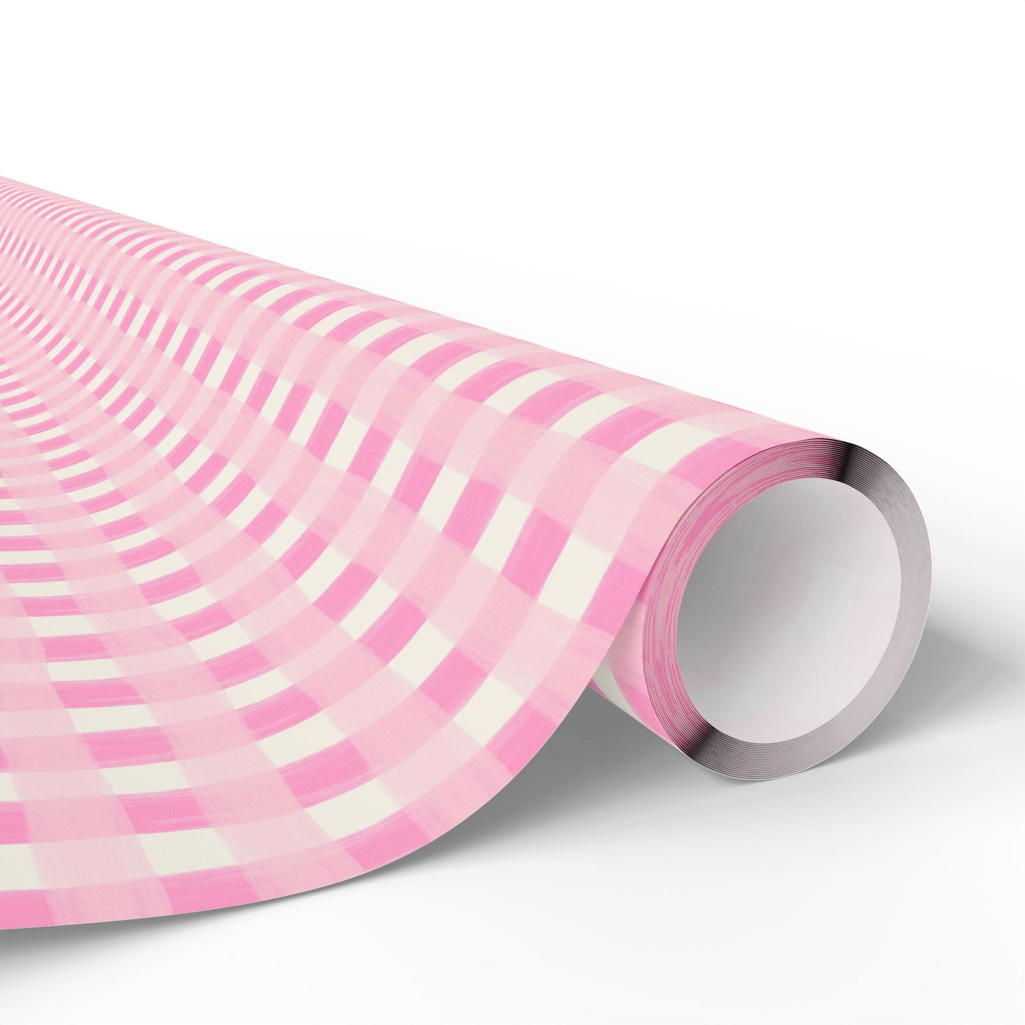 Dreamy Rose Gingham Wrapping Paper