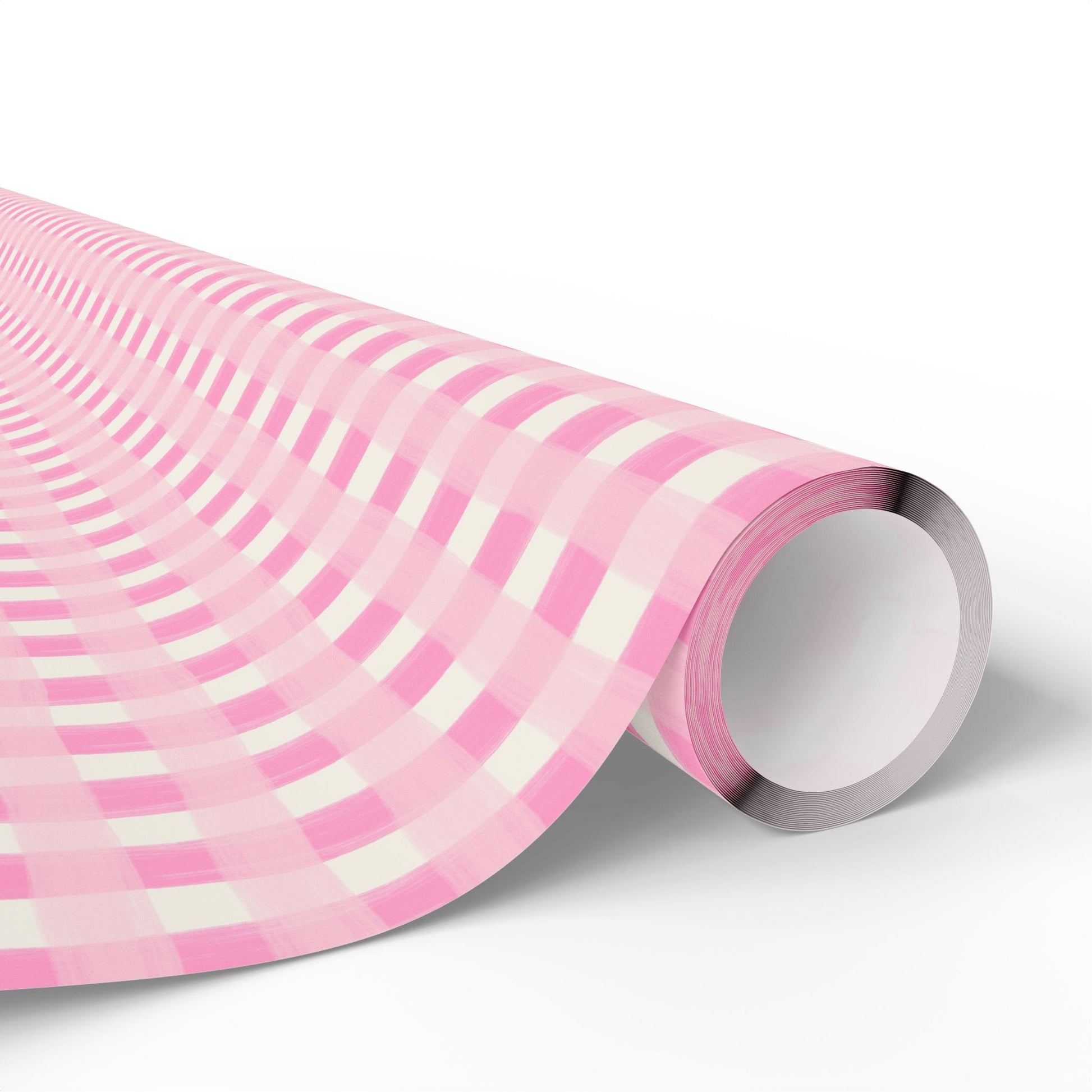 Dreamy Rose Gingham Wrapping Paper