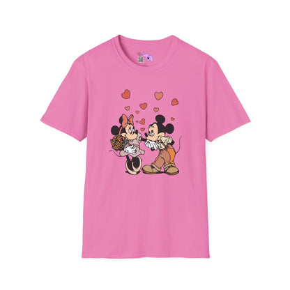 Valentine Mickey Loves Minnie Adult Tshirt