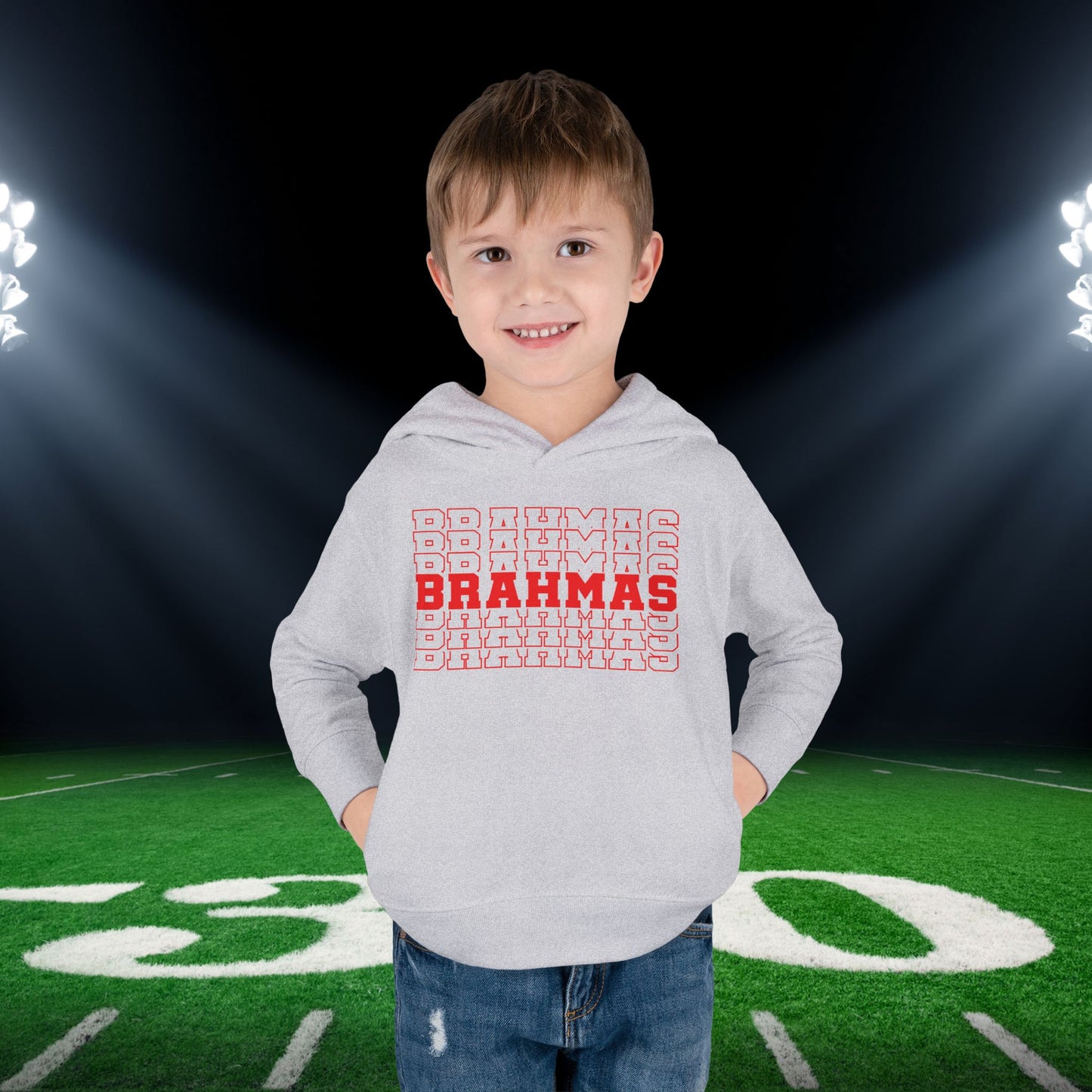 Brahmas (Stacked) Toddler Hoodie