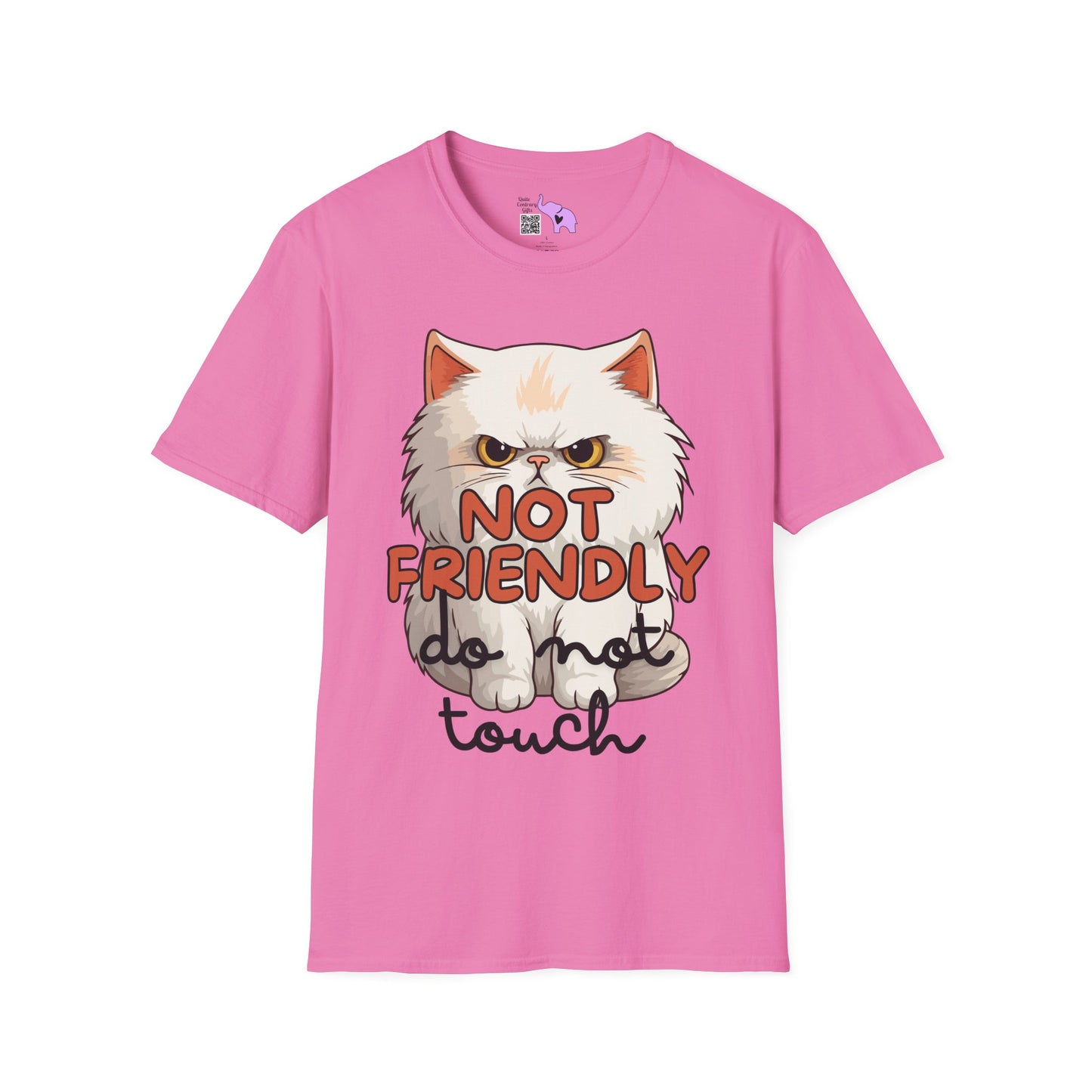 Not Friendly Do Not Touch Cat Adult T-shirt