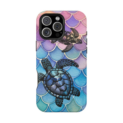 Sea Turtle Silhouette MagSafe® Compatible Tough Case for iPhone