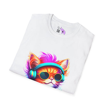 Cool Kitten w/Headphones T-shirt