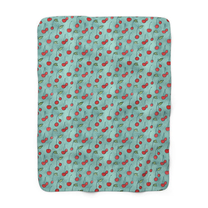 Cherry Jubilee Fleece Blanket