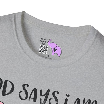 God Says I Am... (Conversation Hearts) Adult T-shirt