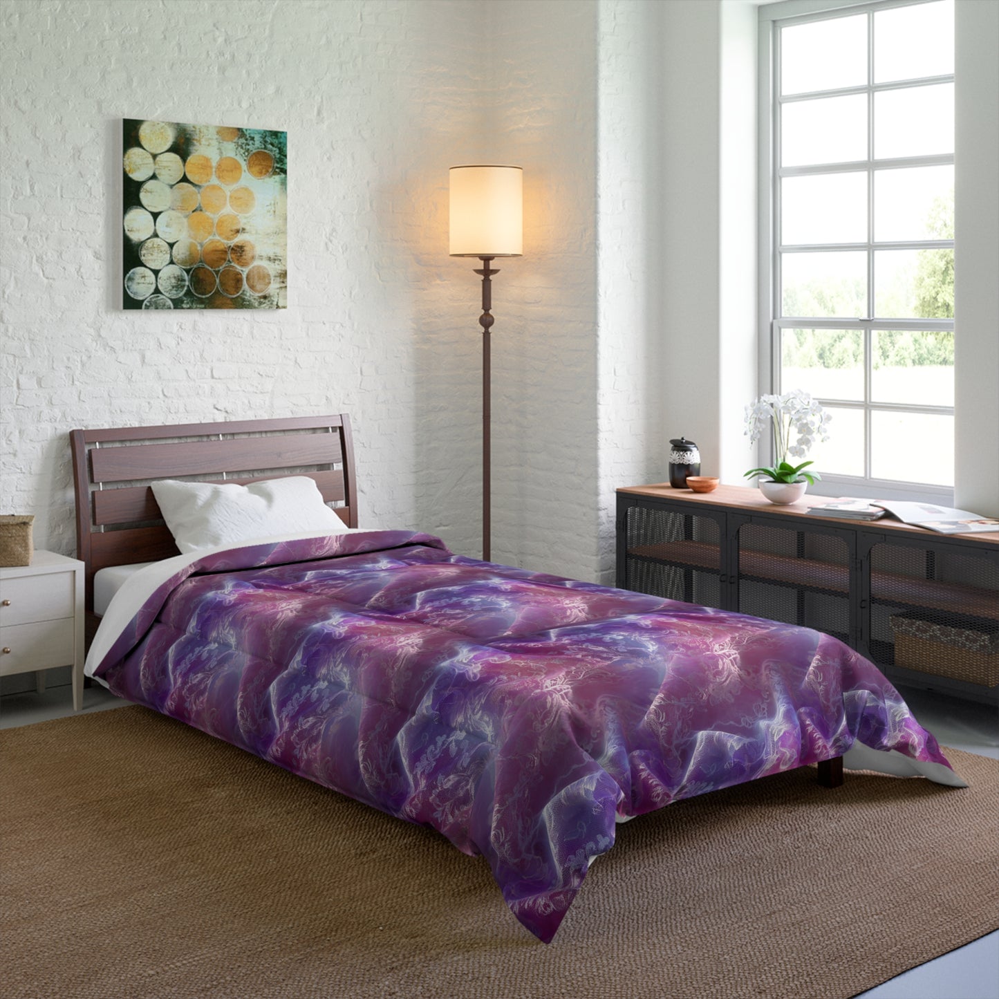 Blush Orchid Sheer & Lace Comforter