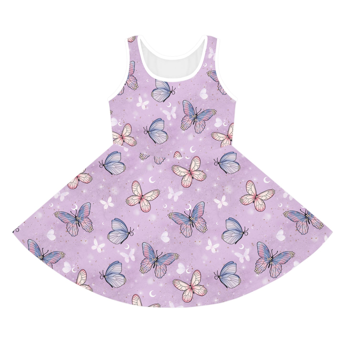 Purple Butterflies Sleeveless Sundress
