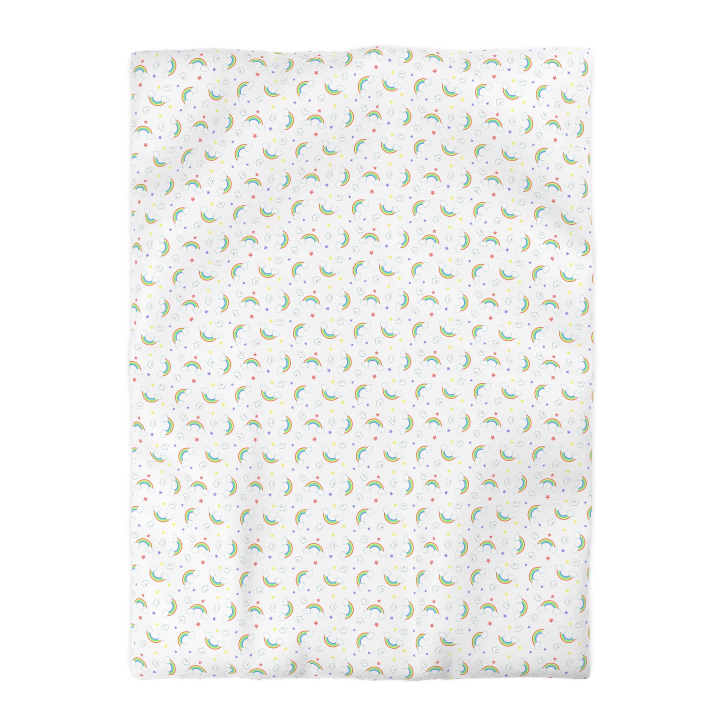 Rainbow Smiles & Stars Microfiber Duvet Cover