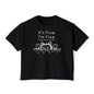 It's Fine I'm Fine Everything's Fine (Cat) Women's Boxy Tee