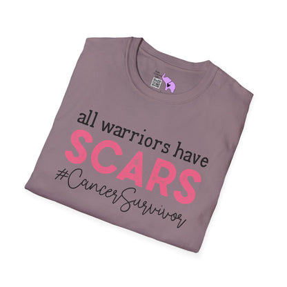 All Warriors Have Scars #CancerSurvivor Adult T-shirt