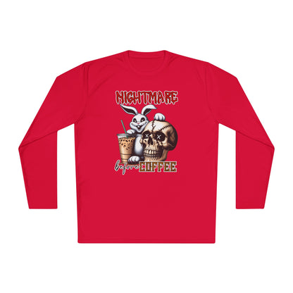 Nightmare Before Coffee (Voodoo Bunny w/Skull) Adult Long Sleeve Tee