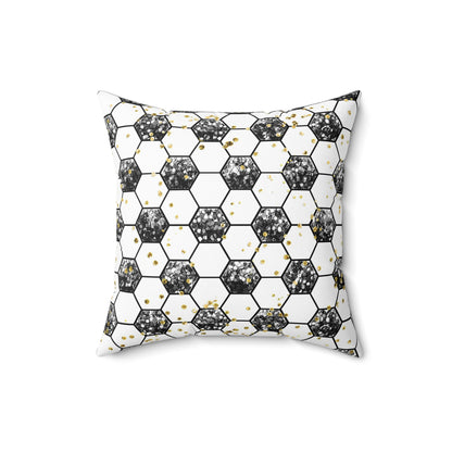 Soccer Gold Rush Throw Pillow