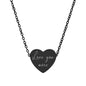 'Love You More' Engraved Heart Necklace
