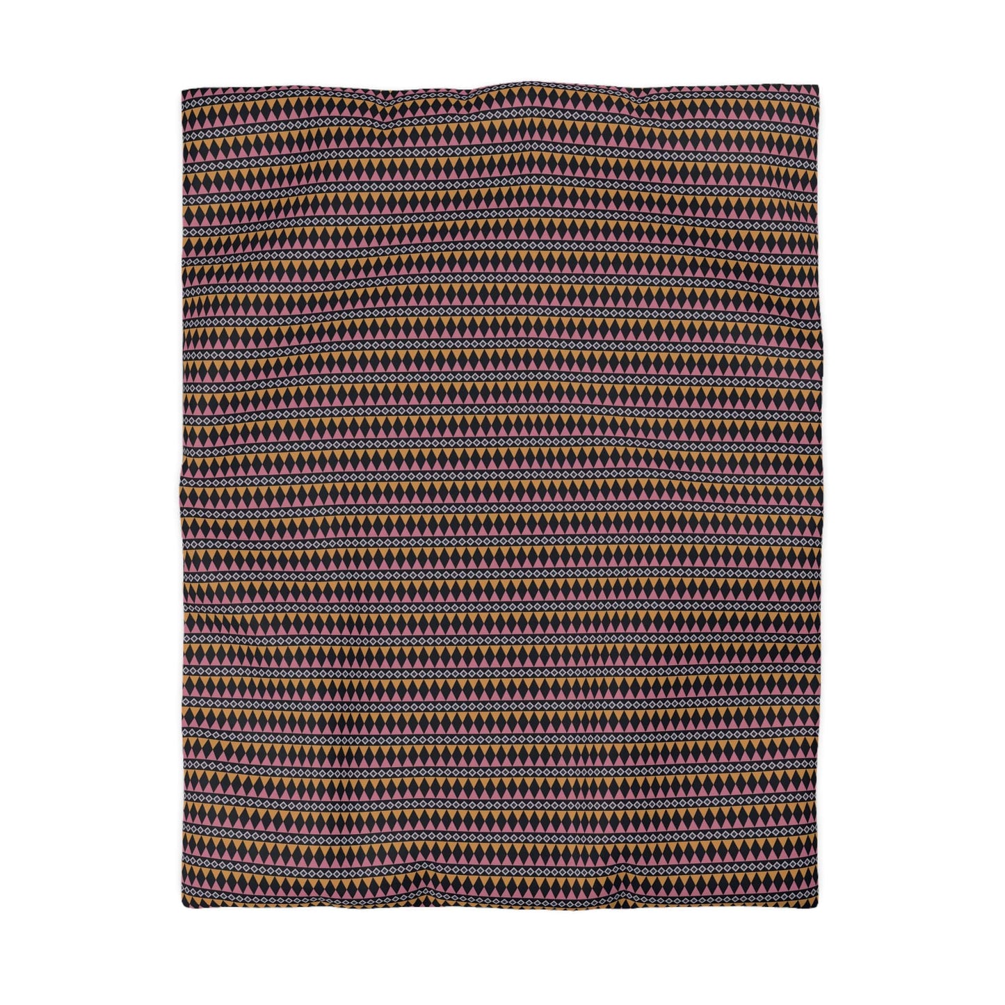 Midnight Clay Cairn Stripes Microfiber Duvet Cover