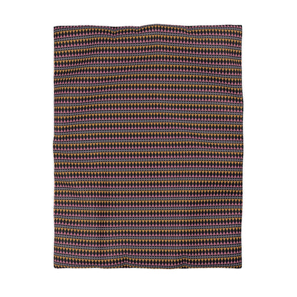 Midnight Clay Cairn Stripes Microfiber Duvet Cover