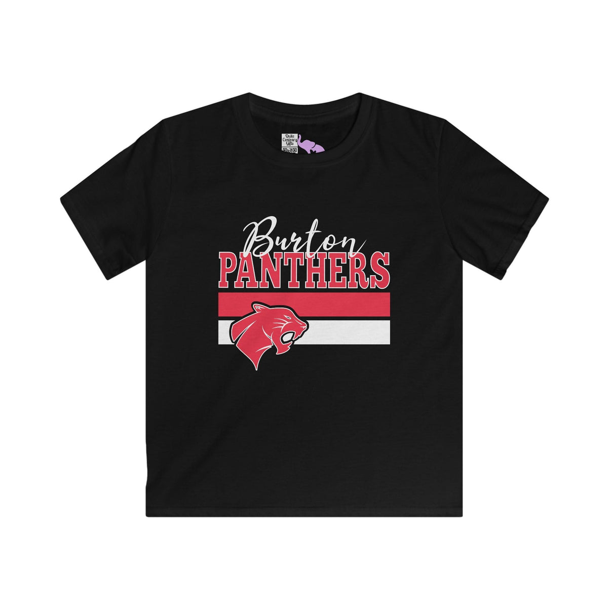 Burton Panthers w/Mascot & Stripes Youth Softstyle Tee