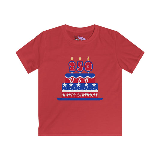 Happy Birthday USA Youth Softstyle Tee