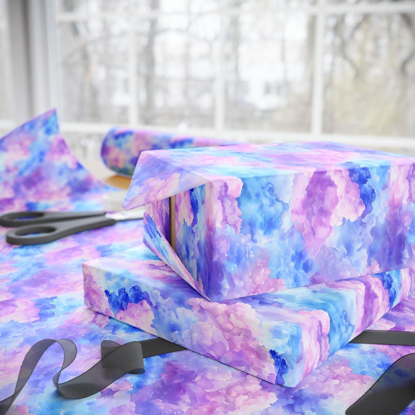 Pastel Clouds Wrapping Paper